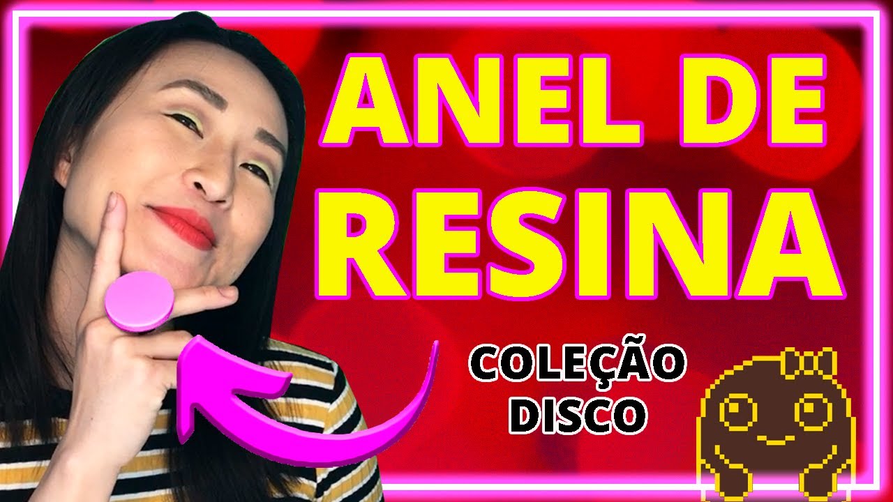ANEL DE RESINA POLIÉSTER MARAVILINDO - COLEÇÃO DISCO
