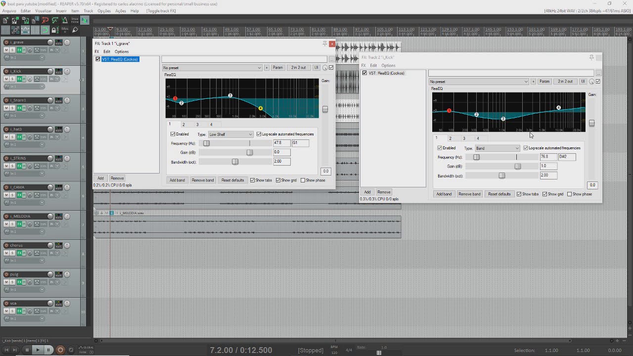 MIXANDO UM BEAT  NO REAPER