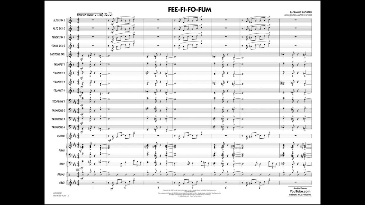 Fee-Fi-Fo-Fum by Wayne Shorter/arr. Mark Taylor