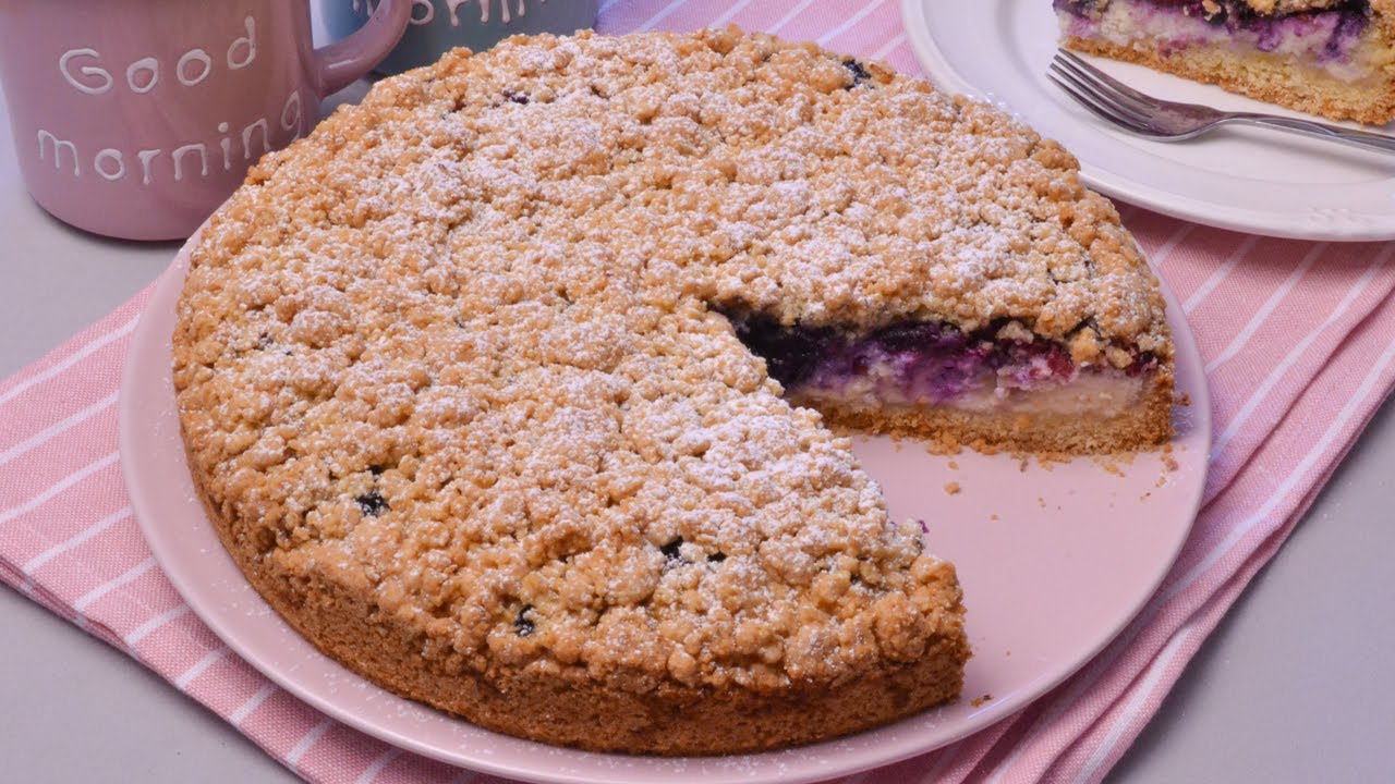 SBRICIOLATA CON CREMA DI RICOTTA E FRUTTI DI BOSCO│RICETTA FACILE ESTIVA