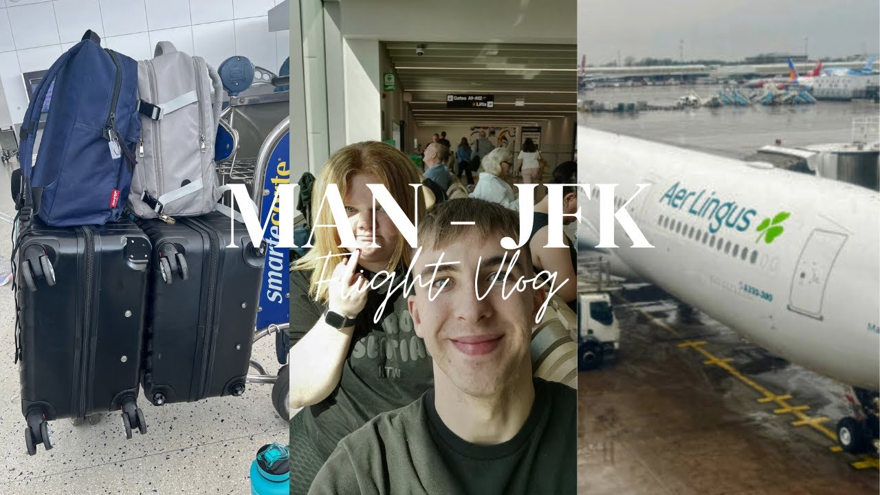 Manchester To JFK - Flight Vlog! Aer Lingus Economy Class - Meals + In-Flight Entertainment - Ep.45