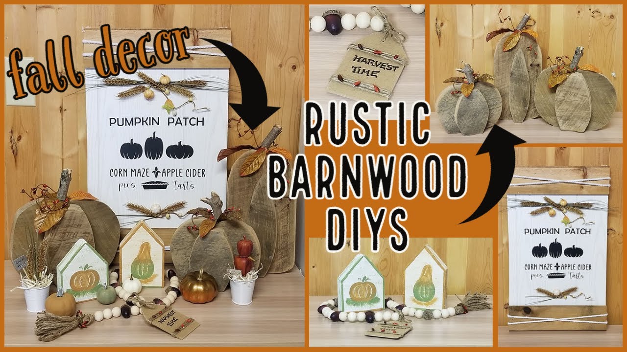 ⭐STUNNING BARNWOOD FALL DIYS!!~Rustic Farmhouse DIYS~Timber Tuesday Fall Decor DIYS