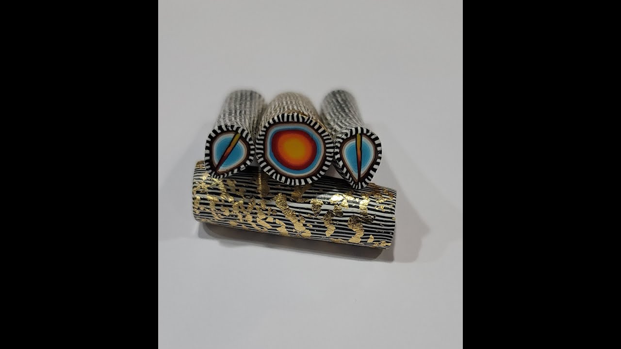 Polymer Clay Fun Leaf Cane and Southwest Sun cane.