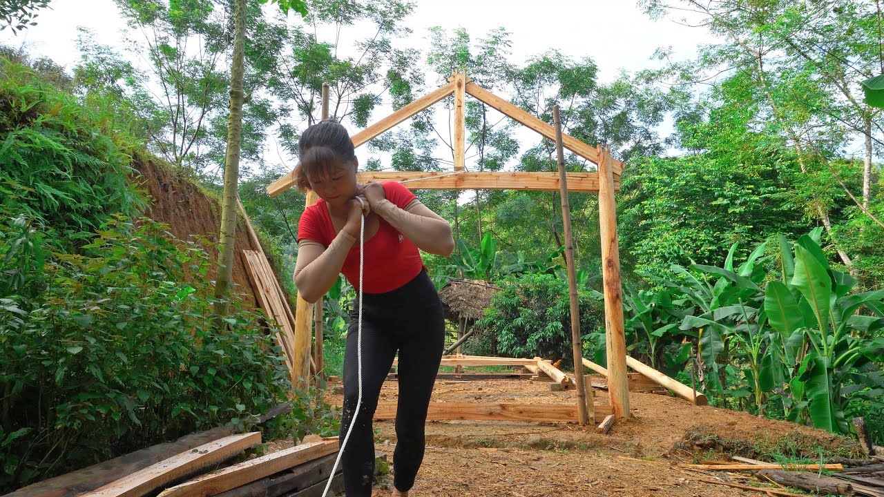 FULL VIDEO : 30 Days BUILD LOG CABIN - How To Build Wooden Cabin Off Grid | Free Bushcraft