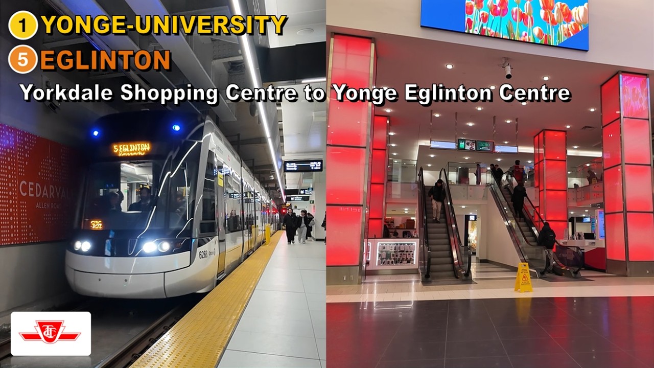 TTC POV Ride: Yorkdale Shopping Centre to Yonge Eglinton Centre Via Cedarvale Station
