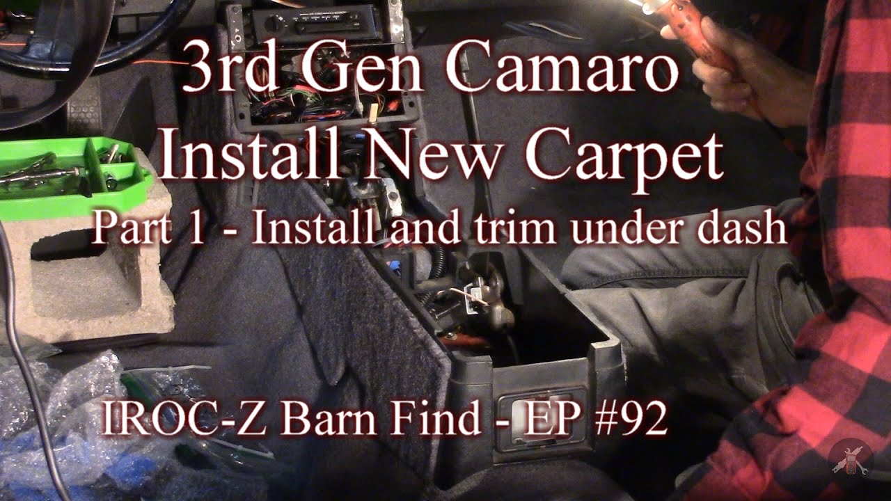 Install New ACC Carpet in 3rd Gen Camaro Part 1 - IROC-Z Barn Find EP 92