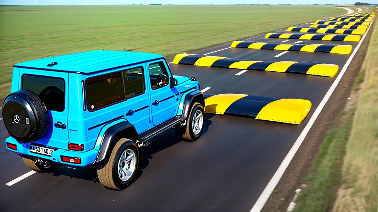 Cars vs INSANE 100 Speed Bump Challenge in BeamNG Drive!