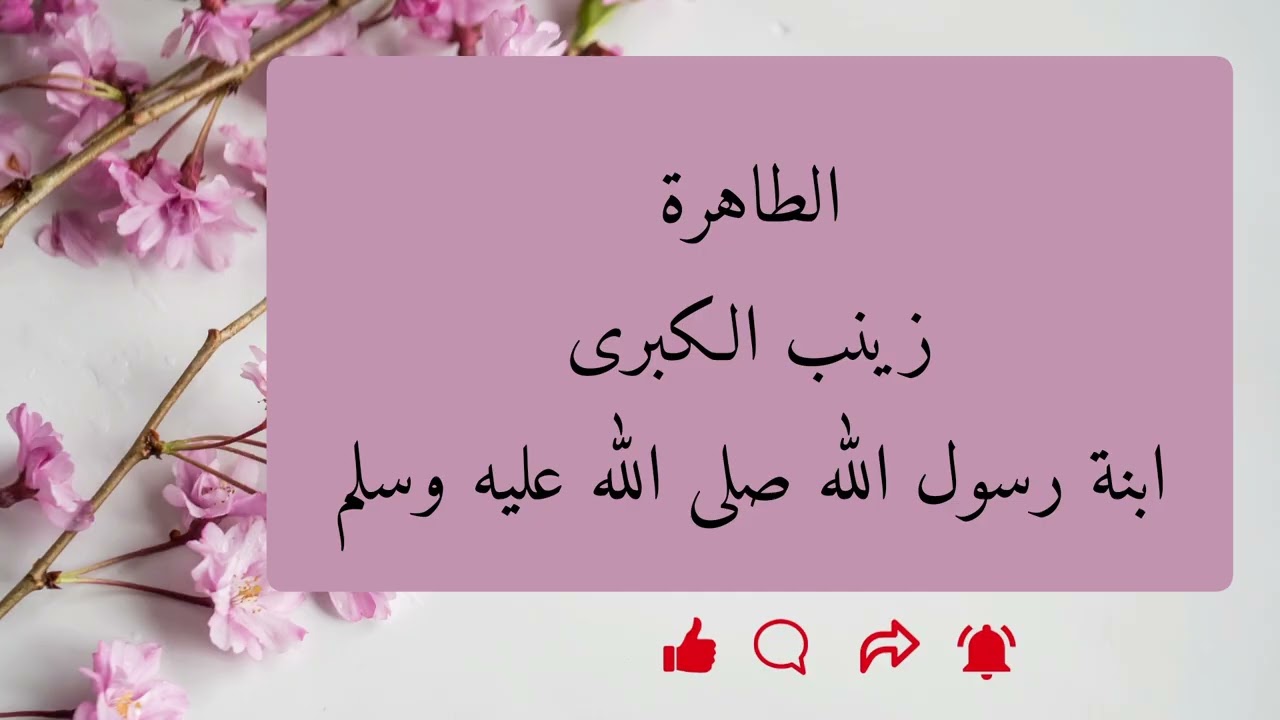 ابنة رسول الله الطاهرة زينب الكبرى | بكر رسول الله صلى الله عليه وسلم #رمضان