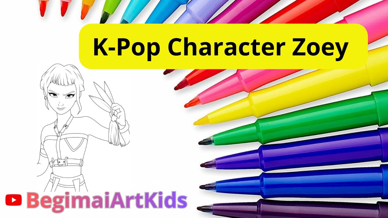 Coloring Zoey | K-Pop Demon Hunters Fun & Creative 🎨
