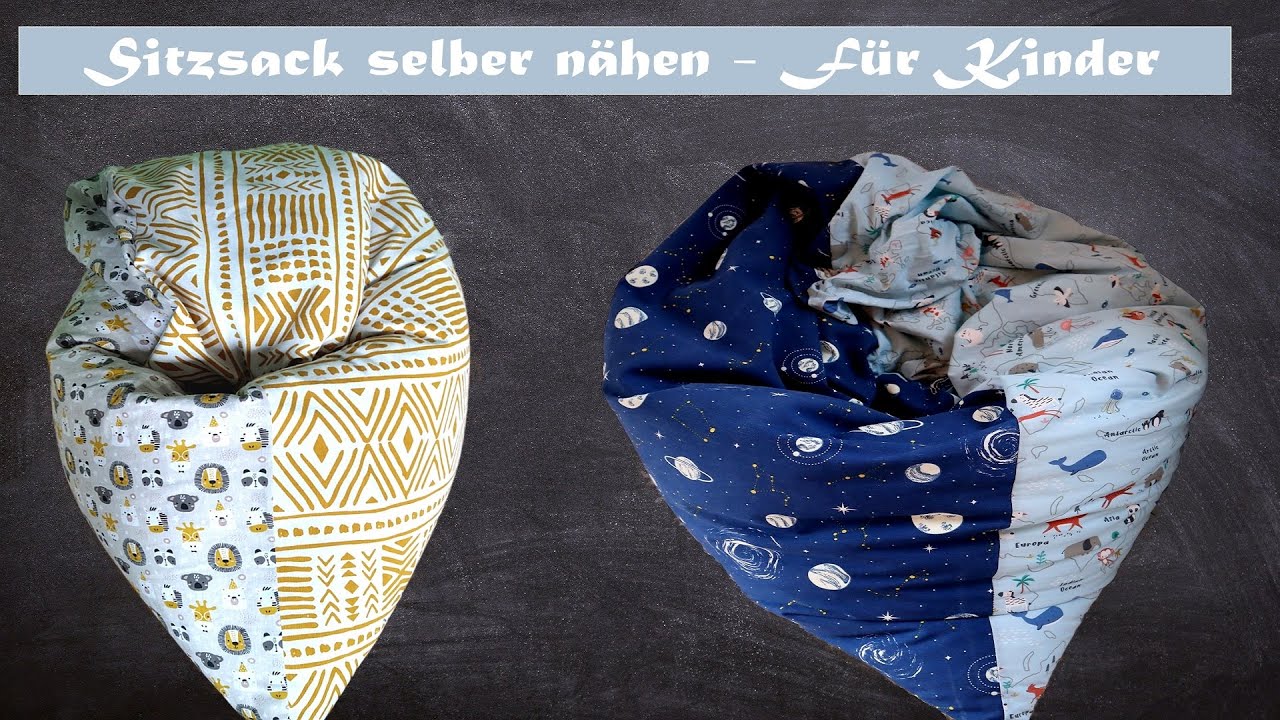 Sitzsack selber nähen Sitzsack nähen Sitzsack für Kinder nähen Sitzsackbezug neu nähen