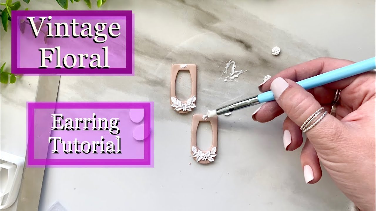 DIY Polymer Clay Vintage Floral Earring Tutorial