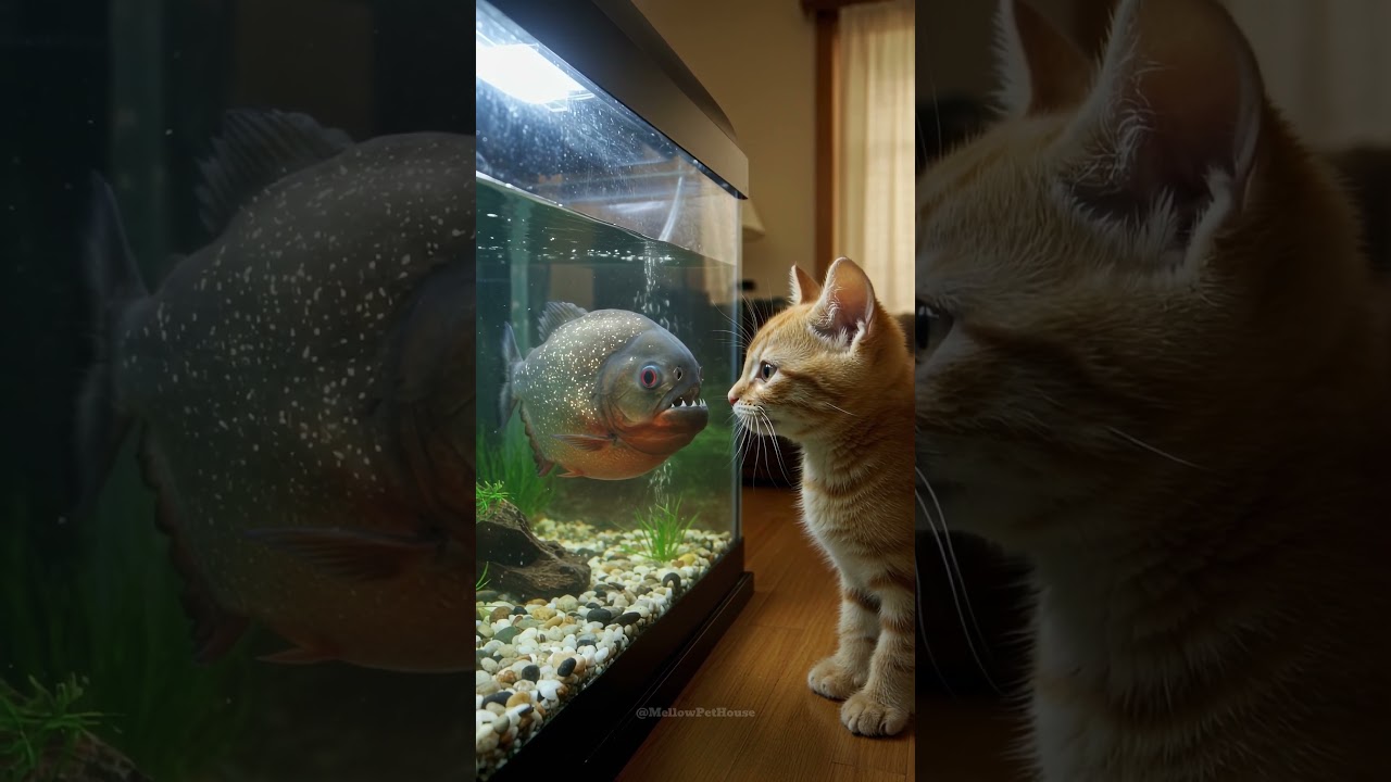 Shocking! The Kitten Can't Even Look at the Fish