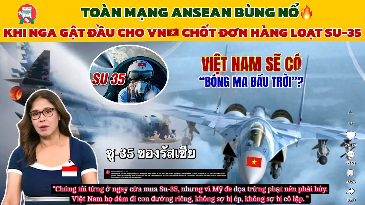 Asean BÙNG NỔ🔥 Nga Đồng Ý Bán Lô Su-35 Kèm Su57 👉🏻 Không Quân Việt Nam Lên Đời Thật Rồi!