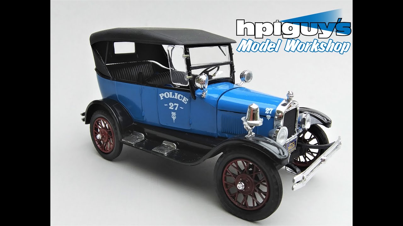 1927 Ford Model T Police Squad Car 1/25 Scale Model Kit Build Tutorial Review AMT1182