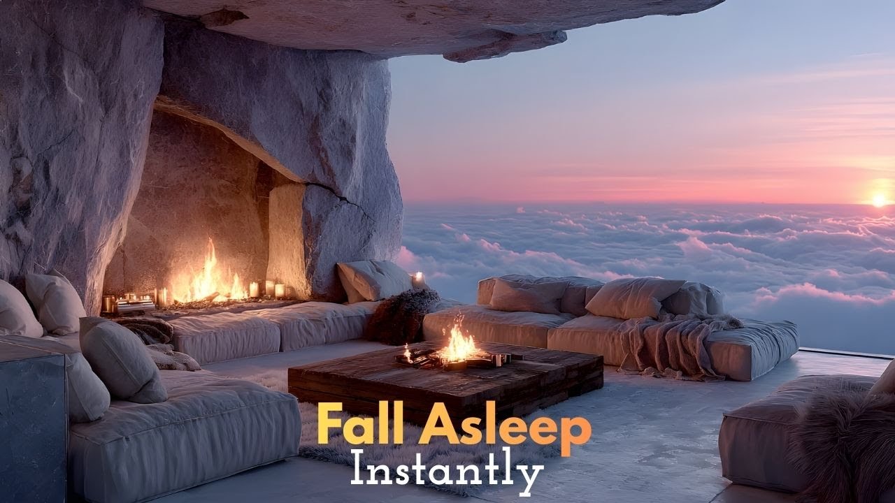 Fall Asleep Instantly: Your Warm Luxury Cocoon (Gentle Strings & Fire)