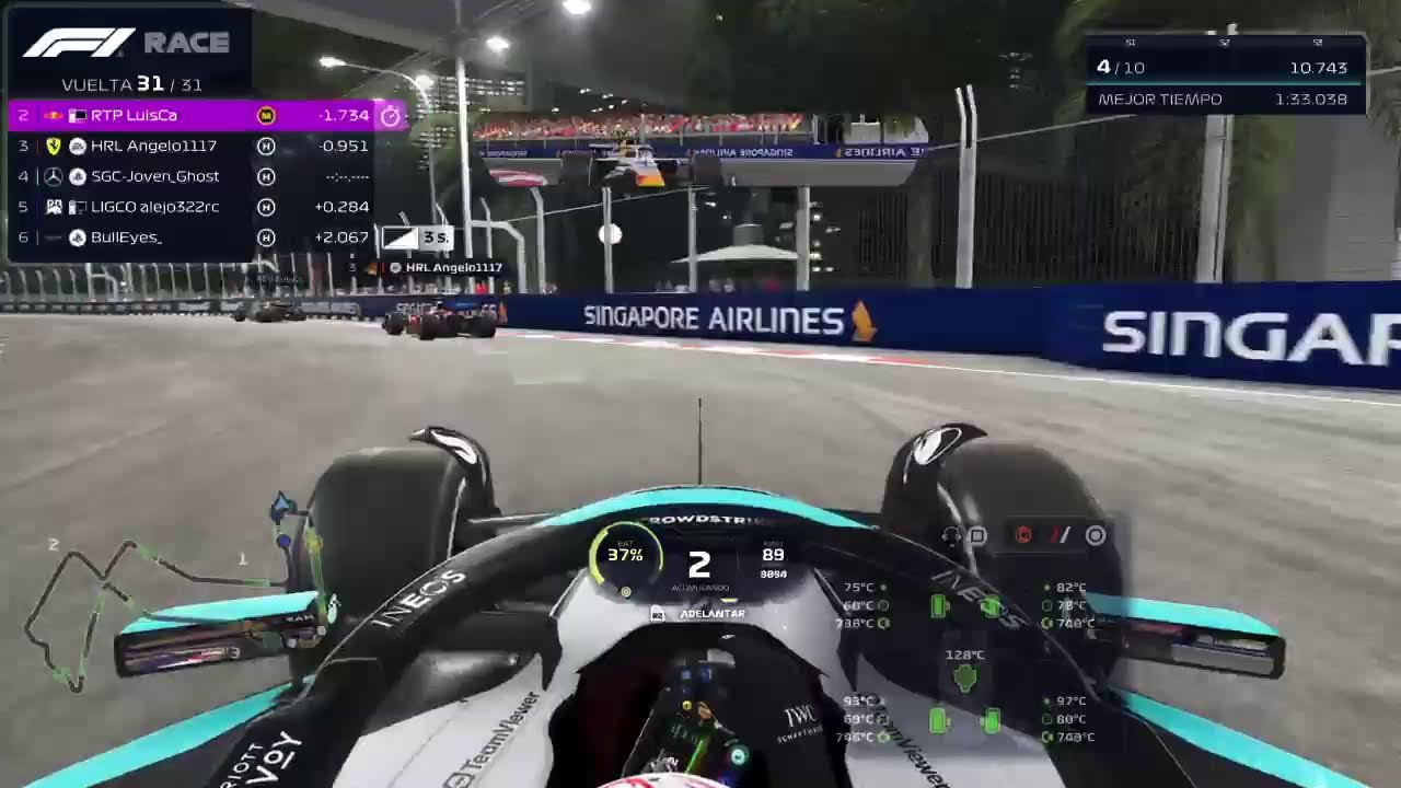 F1 25 LIGCO Racing Team - Gran premio de Singapur.