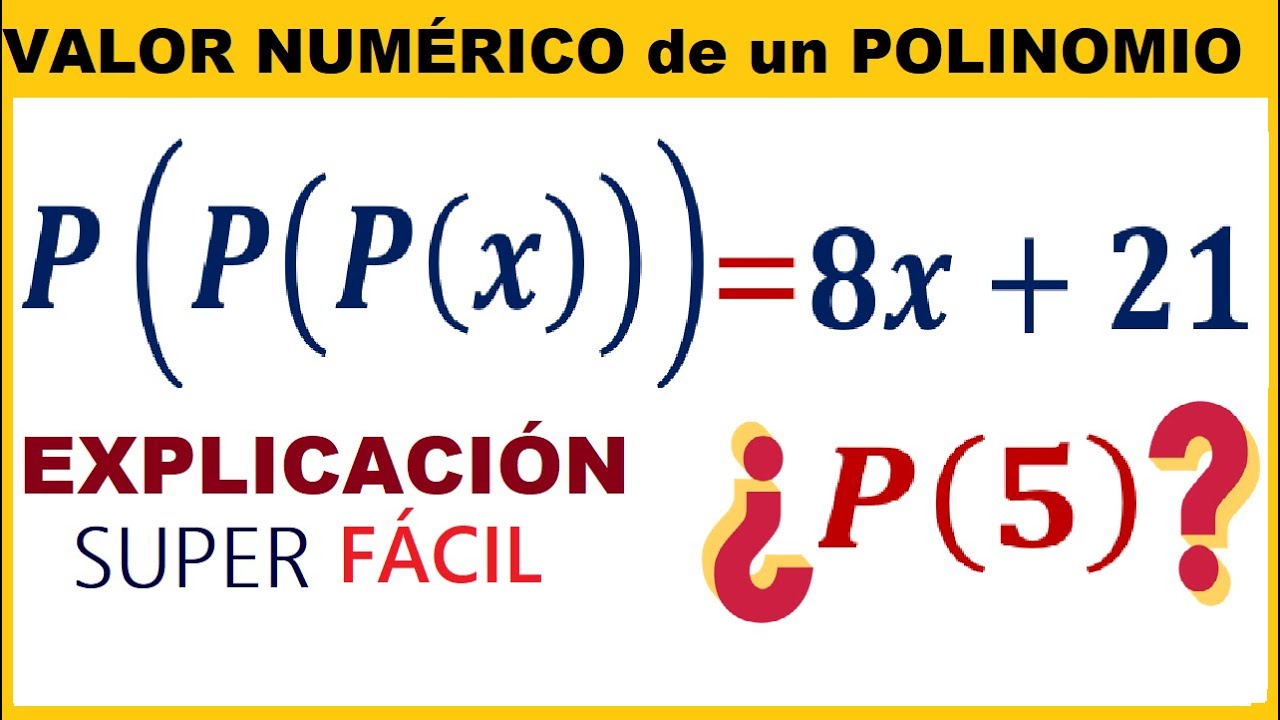VALOR NUMÉRICO de un POLINOMIO🚀 NOTACIÓN POLINÓMICA👉 [Ejercicio 1]✔