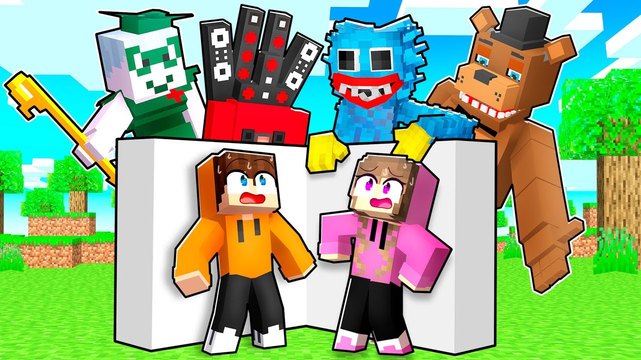 Build To SURVIVE OP MOBS - MINECRAFT!