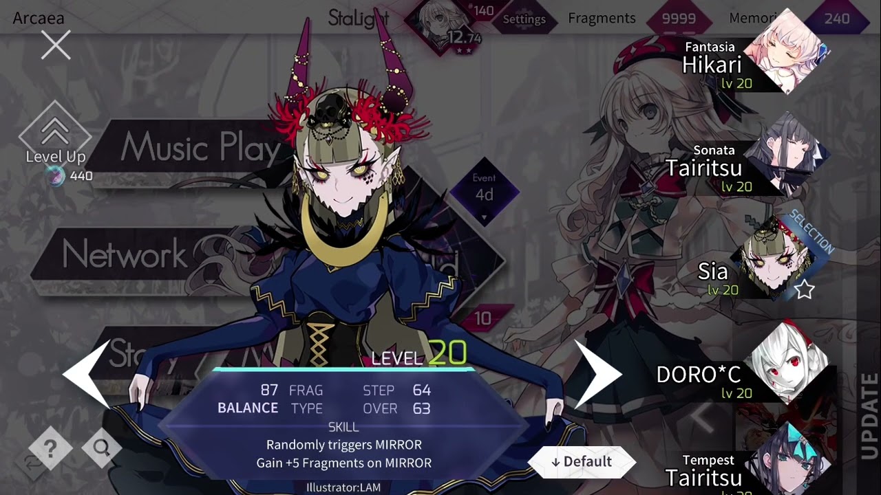 【Arcaea】 All Partners Lv Max Stats (v3.12.3)