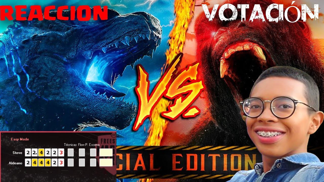 🔥 Kong INDESTRUCTIBLE 🦍 vs Dinosaurio Letal 🦖 | Votando Combates de Rap FMS  K4by
