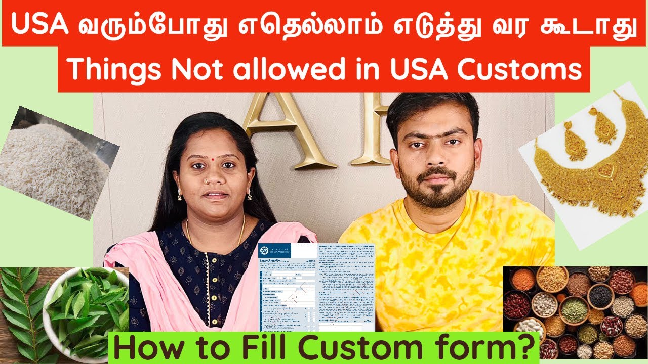 USA வரும்போது எதெல்லாம் எடுத்து வர கூடாது | Things Not allowed in Customs | How to Fill Custom form?