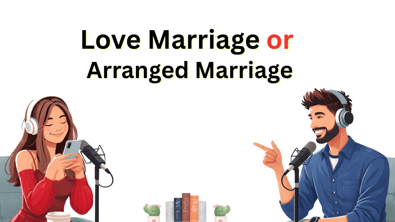 English Podcast for Easy English Conversation |  Love marriage or arranged marriage