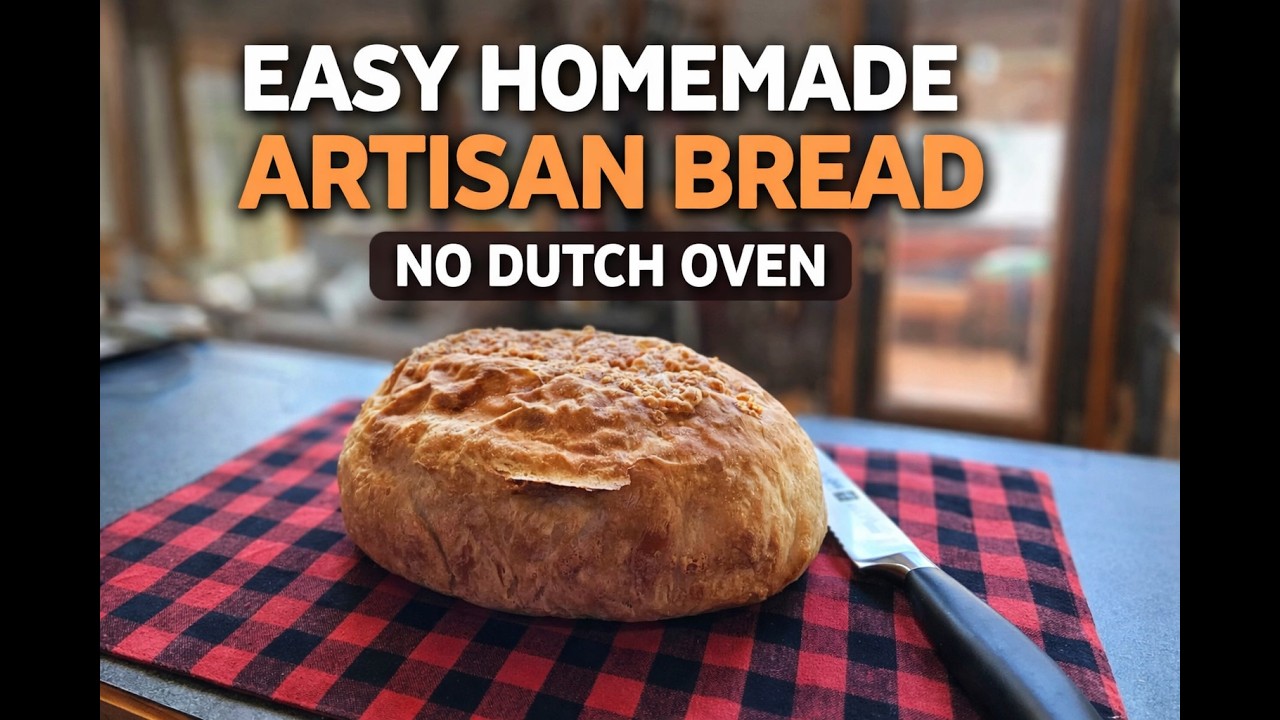 Easy Homemade Artisan Bread - No Dutch Oven Needed