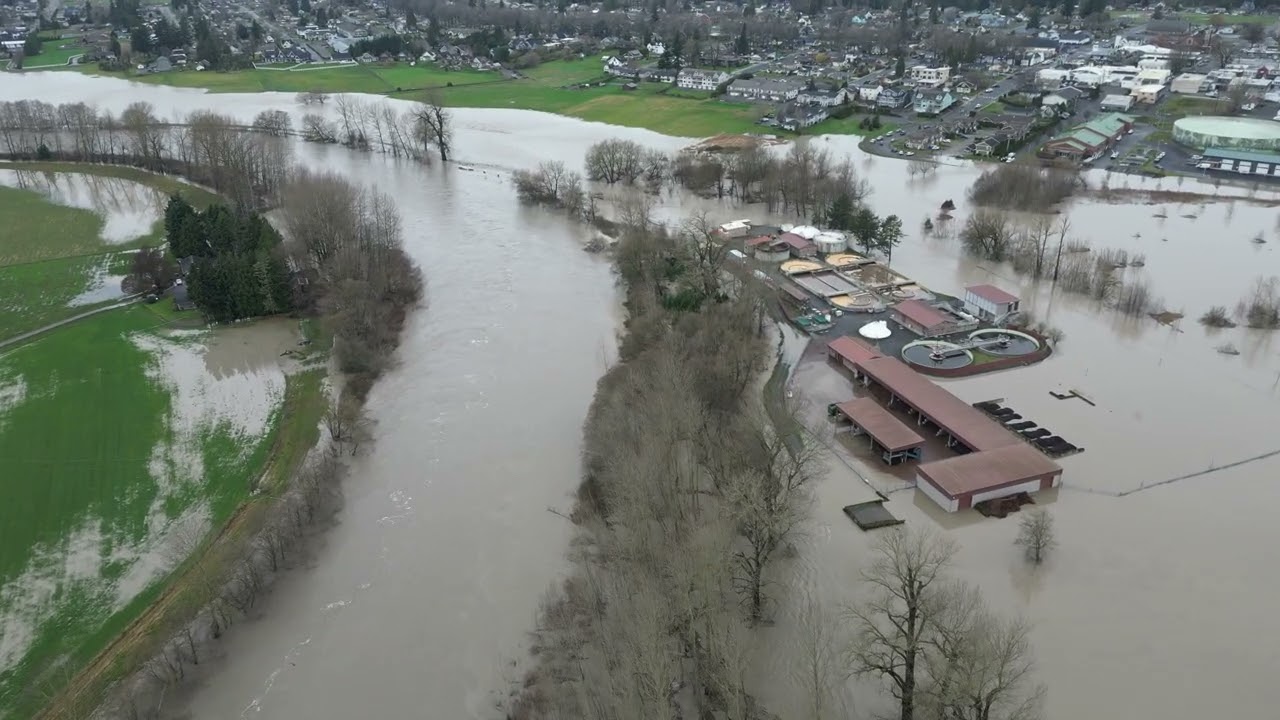 Nooksack River Flooding near Lynden, WA 12/11/25
