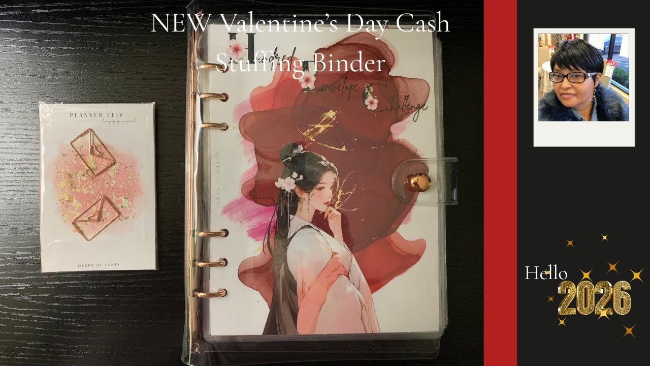 NEW Valentine’s Day Cash Stuffing Binder 💗 | 100 Envelope Challenge Flip Through + Shop Launch
