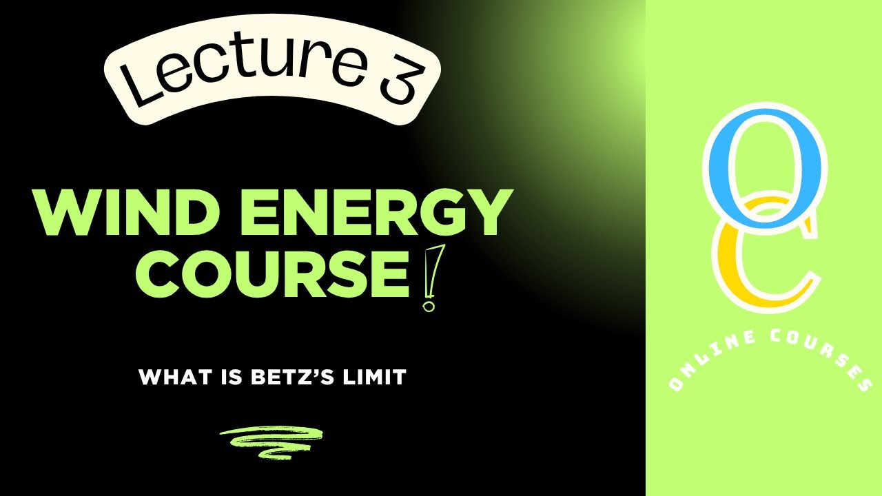 What is betz limit ? | Lecture 3 | Basics of wind energy