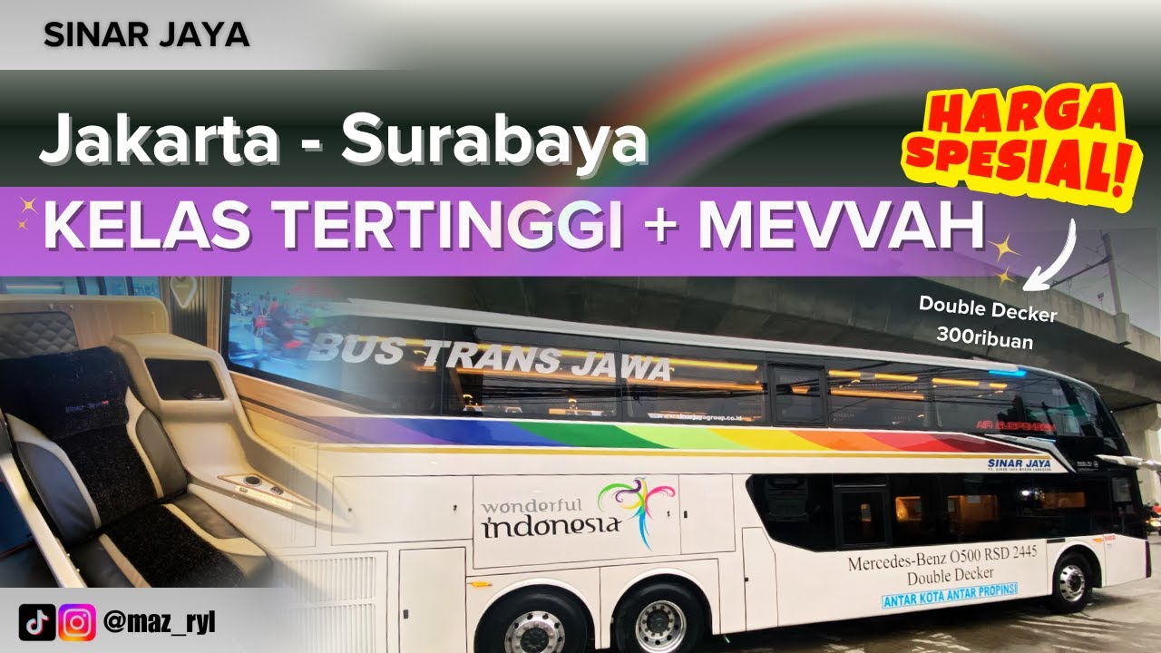 🚌 300 Ribuan Dapat Kelas Termewah! Naik Sinar Jaya Sleeper Double Decker Jakarta – Surabaya 💺✨