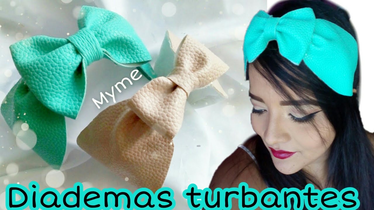 DIADEMA TURBANTE EN VINIL - TURBAN HEADBAND -DIY-CRAFTS HOW TO MAKE A TURBAN