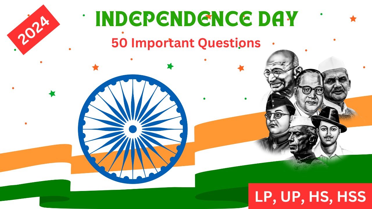 Independence Day Quiz in English | Independence Day Quiz 2024 | 50 Questions on Indian Independence