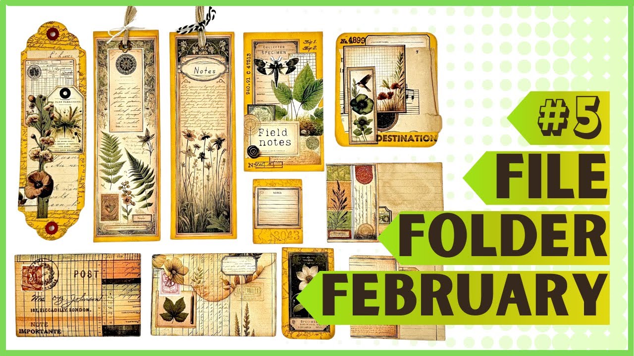 FILE FOLDER FEBRUARY #5: RELAXING - CRAFT WITH ME - MAKING EPHEMERA WITH "FIELD NOTES KIT"
