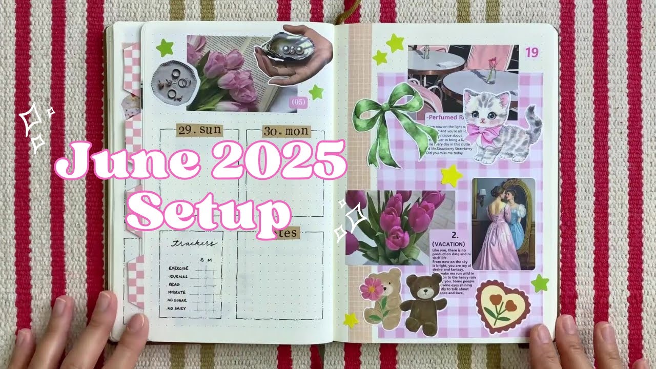 [Bullet Journal] June 2025 Setup 🌸💖