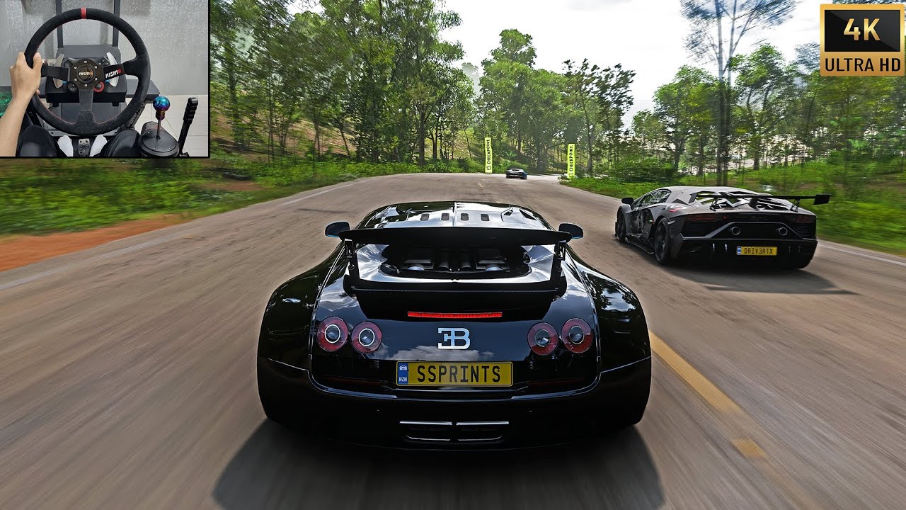 1470HP Bugatti Veyron VS Hypercars - Forza Horizon 5 | Steering Wheel Gameplay
