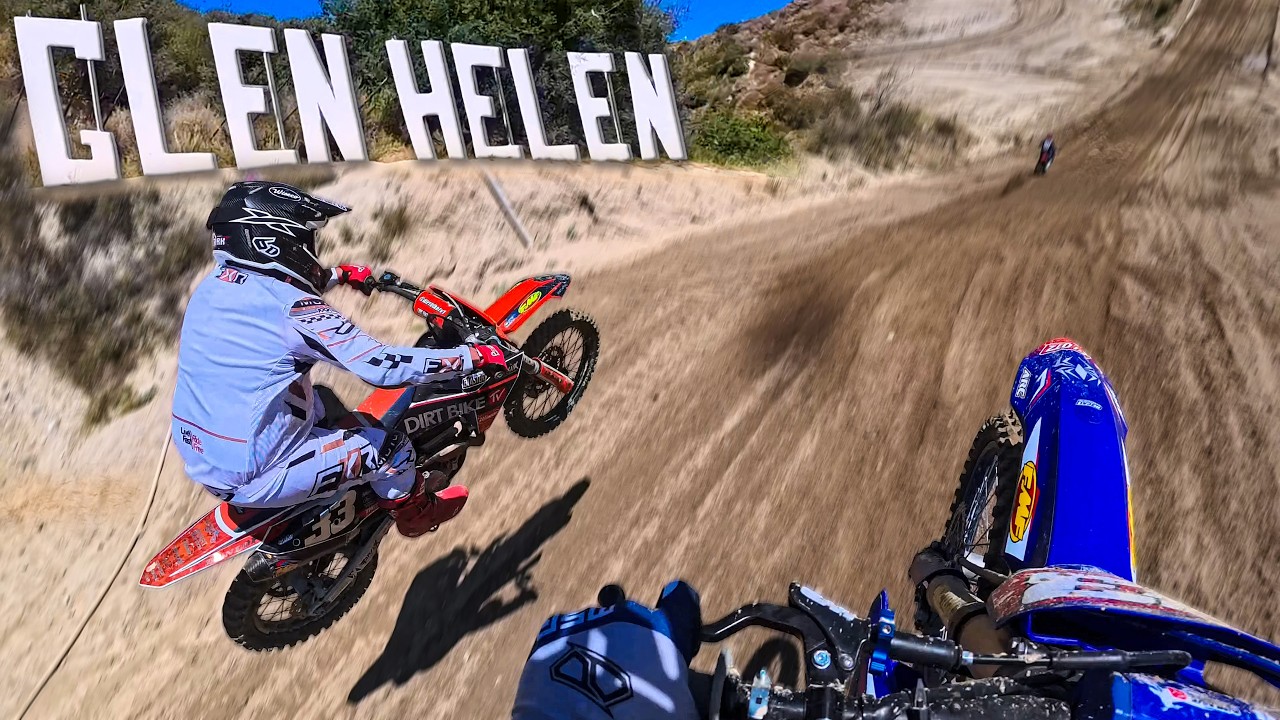 Гонки на мотоцикле YZ250F Джея Кларка на трассе Glen Helen Raceway!