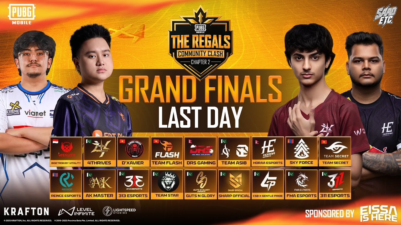 2026 PUBGM THE REGALS COMMUNITY CLASH - CHAPTER 2 | FINALS DAY - 3 | #4T #BTR #i8 #DRS #HORAA #FL