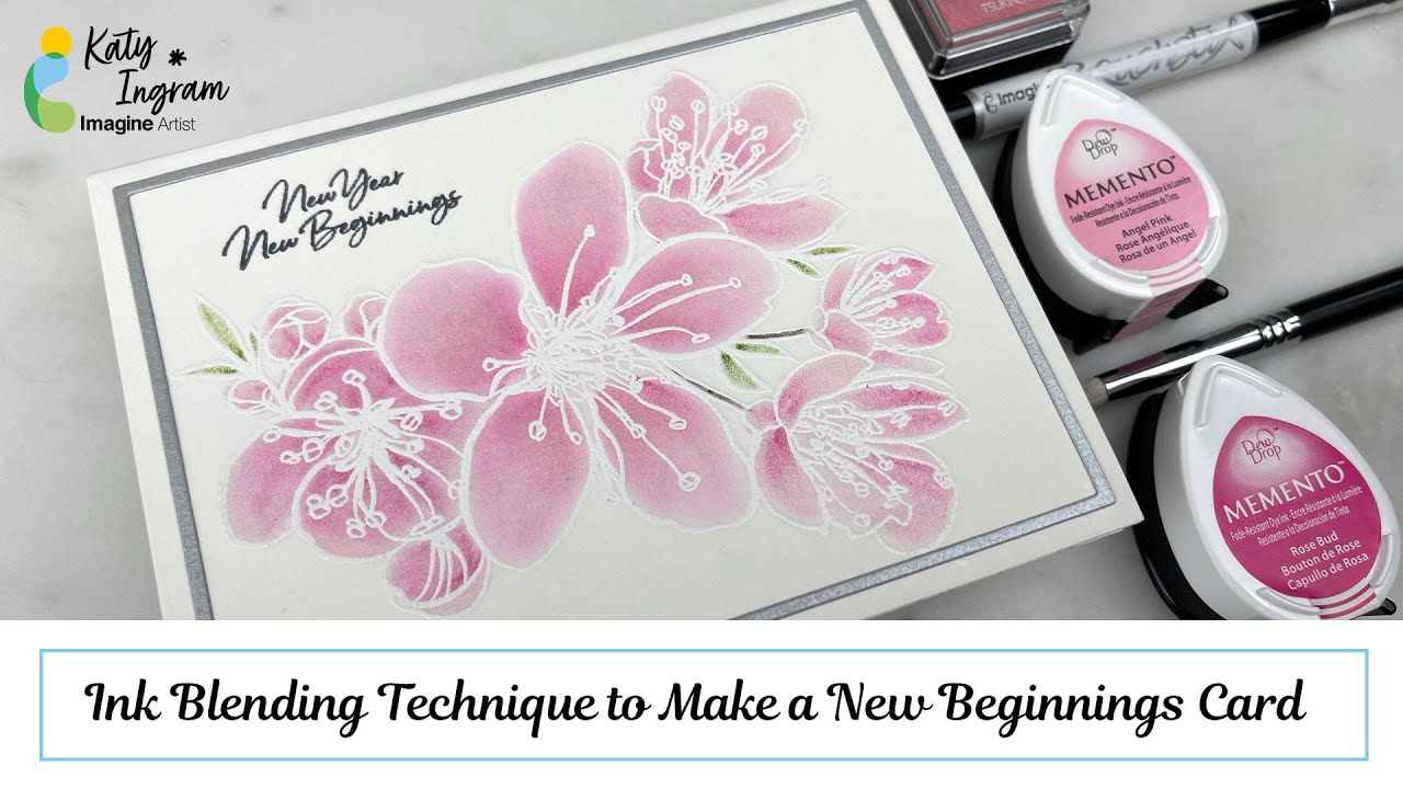 New Ink Blending Technique Using Eyeshadow Brushes with Memento And Delicata Inks