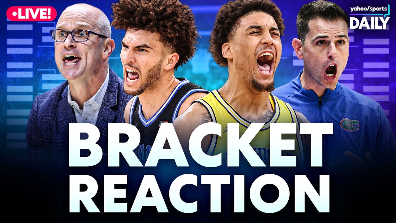 Bracket Reaction! BRUTAL East Region, Cinderella Picks, 1st Round Upsets | Yahoo Sports Daily LIVE 🔴