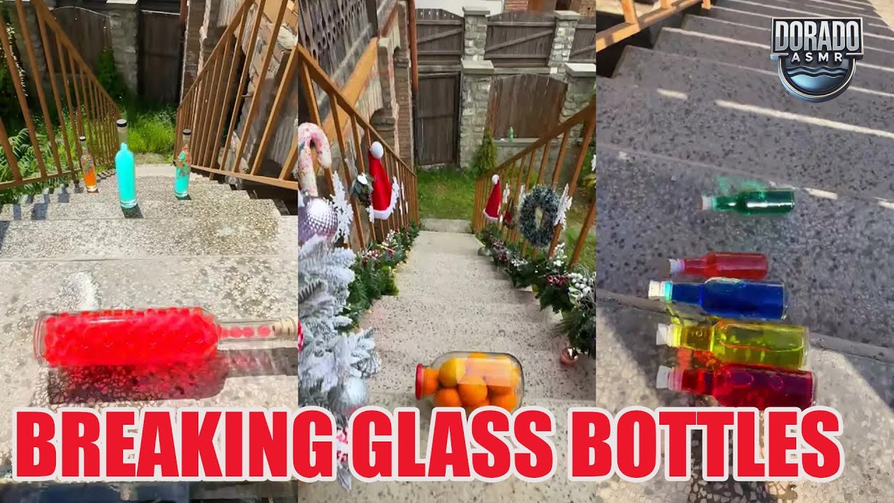 Breaking Glass Bottles & Balloon Drops 🎈💦 Crushing of Crunchy & Soft Things! #satisfying #asmr