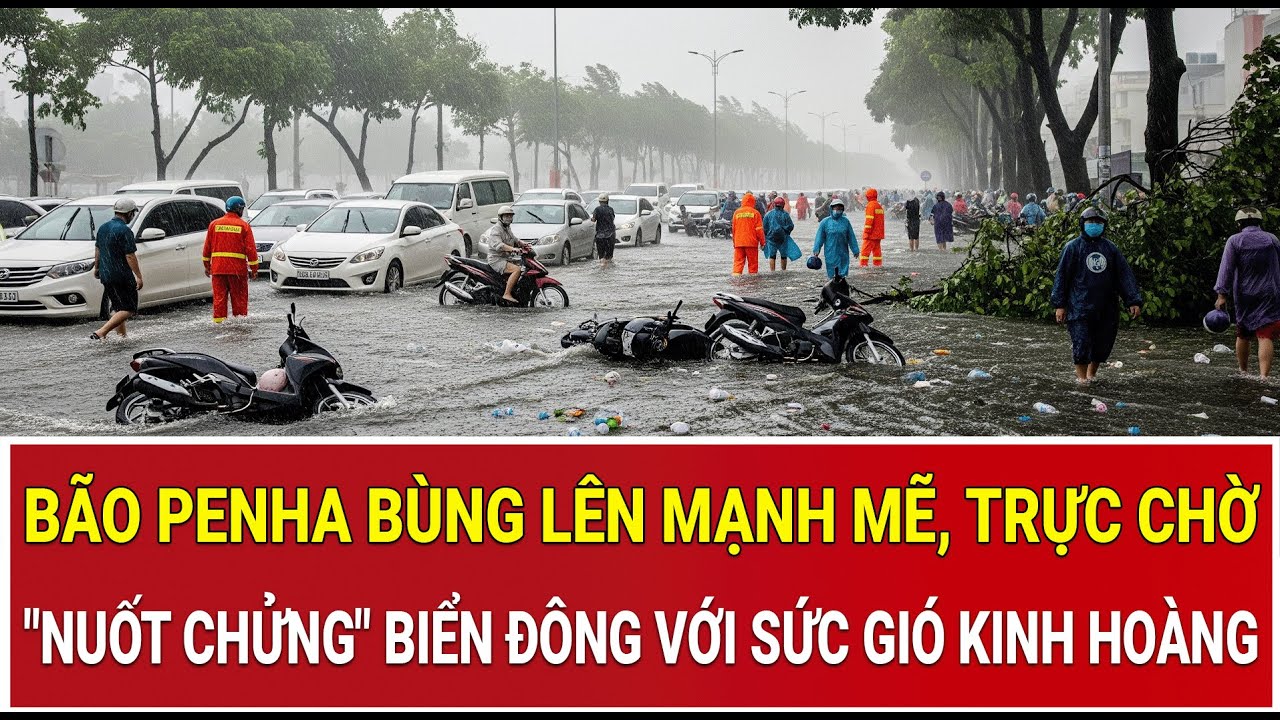 Bão Penha bất ngờ bùng phát, giật cấp 10 tiến vào Biển Đông, dự báo khả năng ảnh hưởng đến đất liền