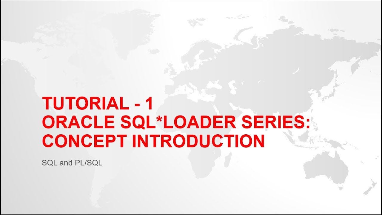 Oracle SQL Loader - Введение - Учебное пособие -1