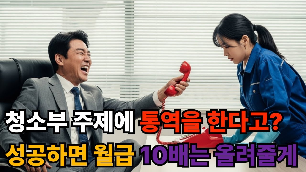 청소부 주제에 통역을 한다고? 성공하면 월급 10배는 올려줄게