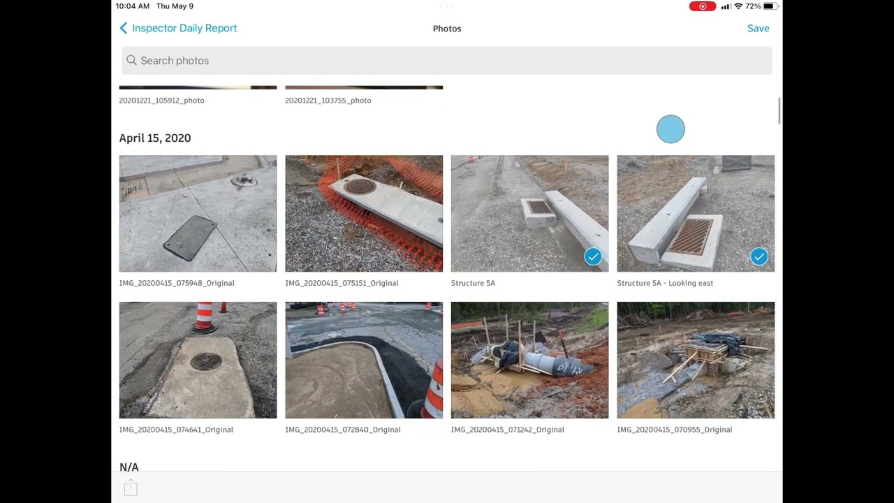 Adding Photos and Descriptions to a Field Report