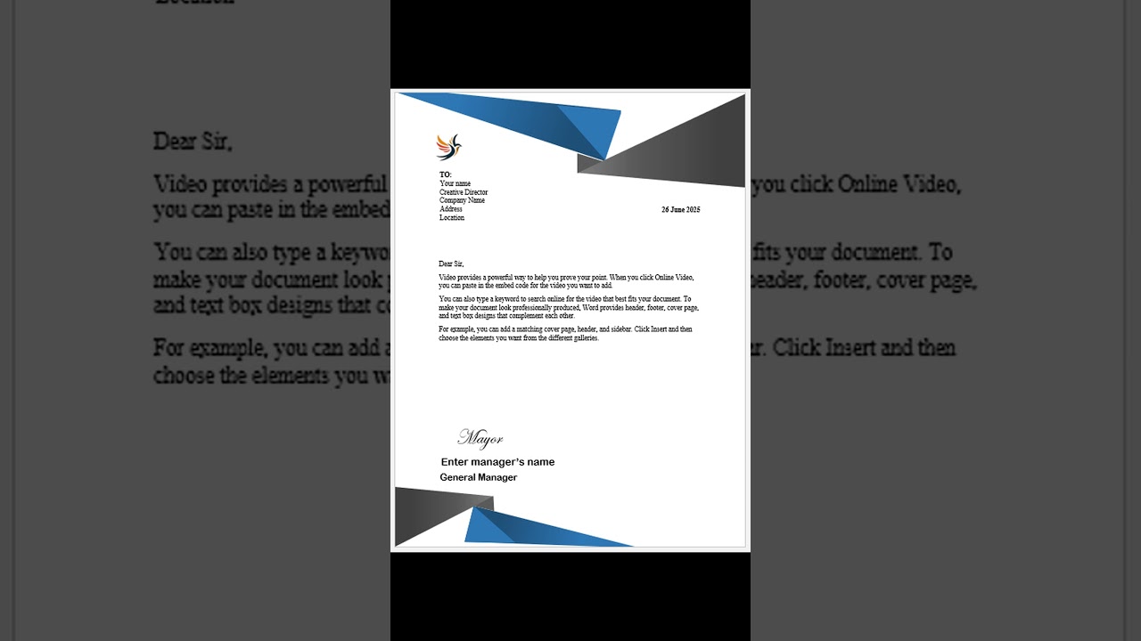 sample letterhead design #letterhead