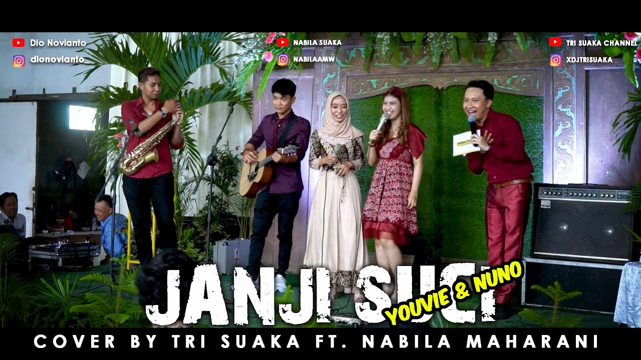 JANJI SUCI - YOVIE AND NUNO (LIRIK) COVER BY NABILA MAHARANI FT. TRI SUAKA