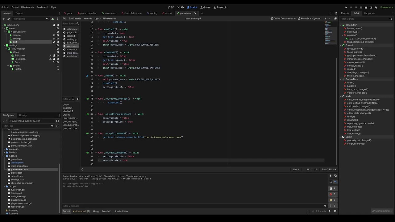 CODING PAUSE MENU IN GODOT 4.6
