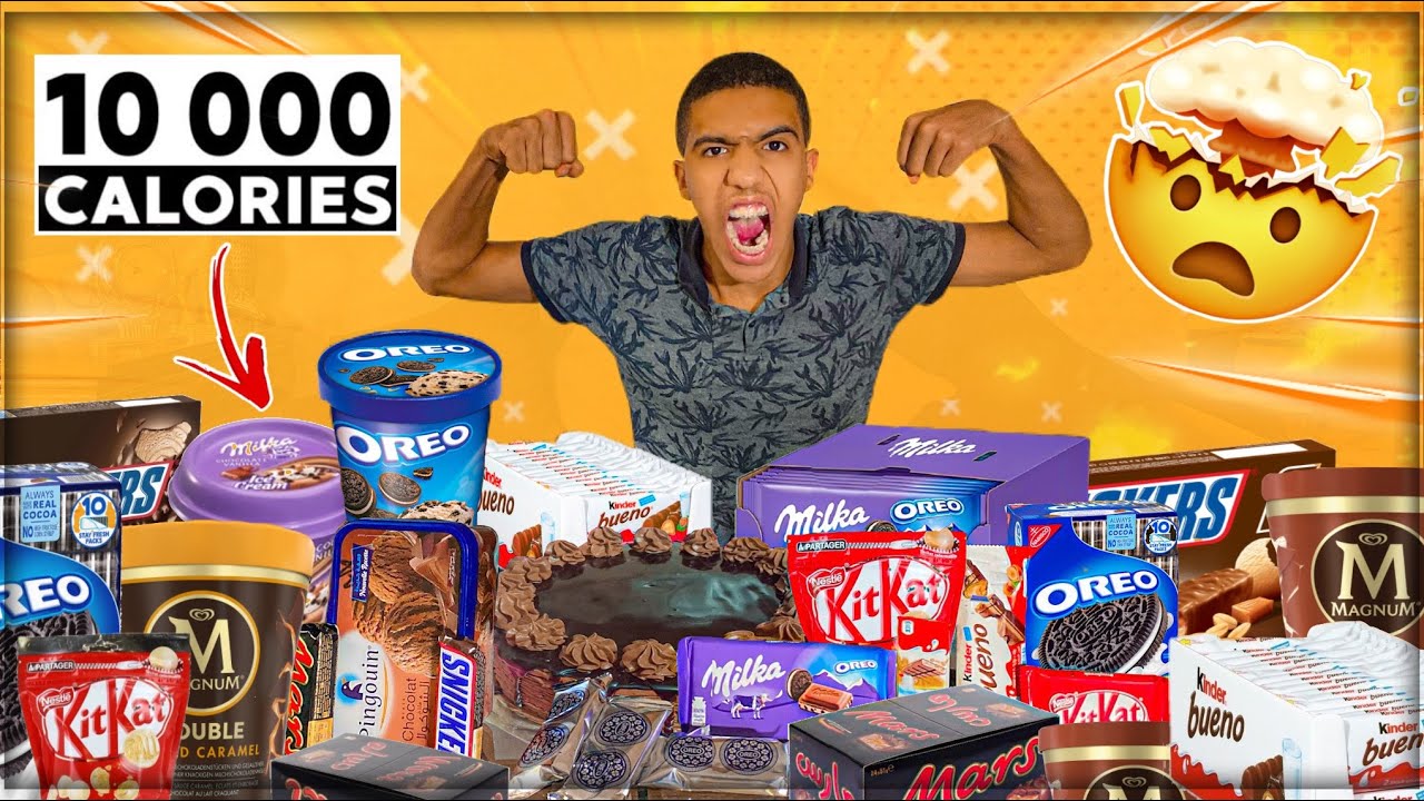 تحدي أكل 10000 سعرة حرارية من الشكلاطة لمدة 24 ساعة🍫🍩!!أصعب تحدي🤯
