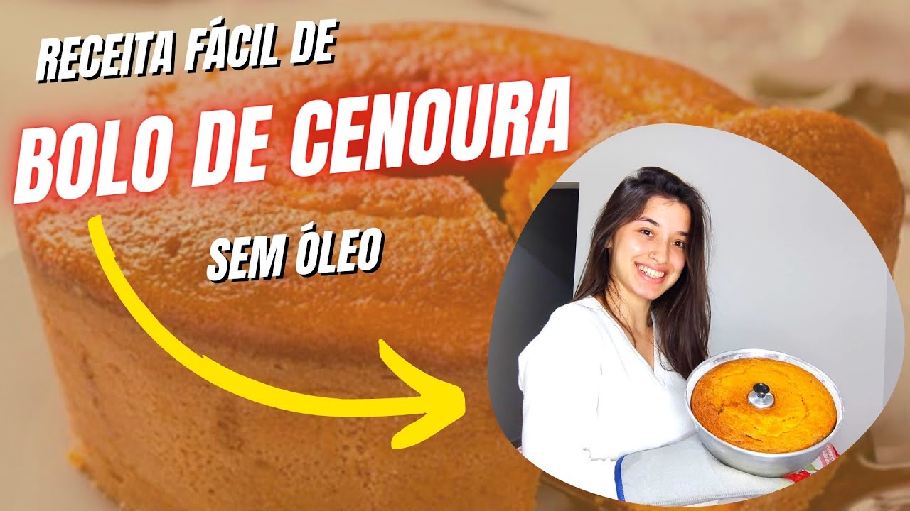 RECEITA DE BOLO DE CENOURA SEM ÓLEO,🥕😋 #receita #bolo #bolodecenoura #bolosemoleo #semfermento